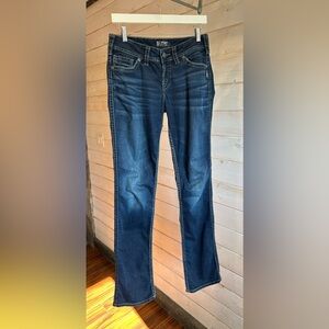Silver Jeans | Dark Wash Suki Mid Slim Bootcut Jeans